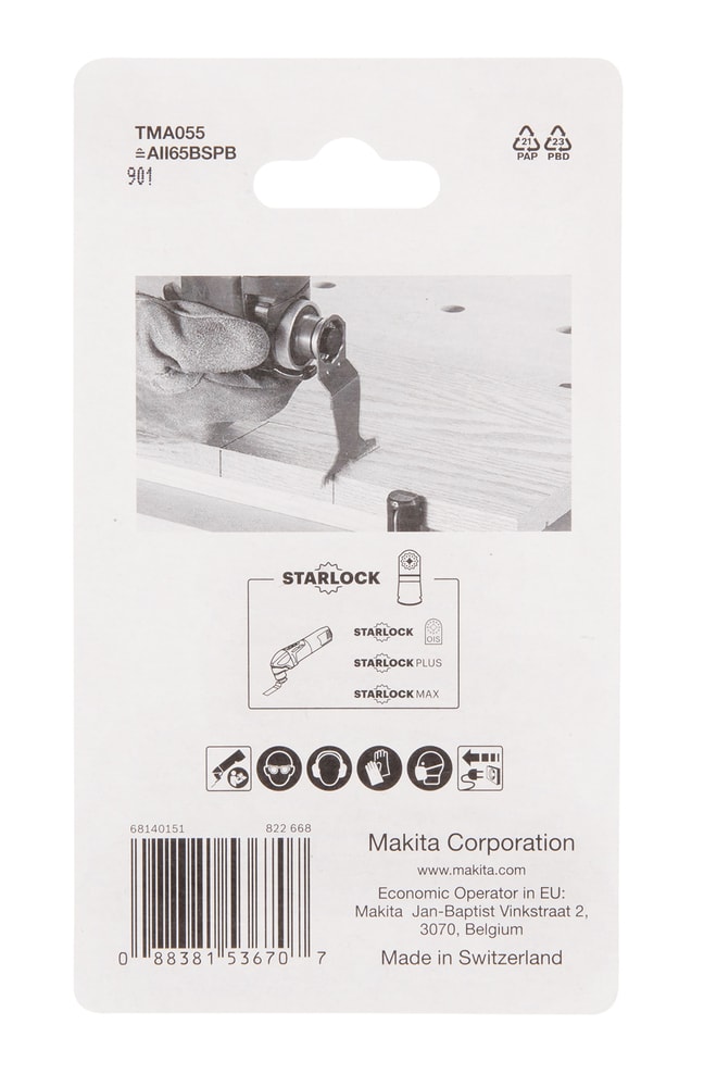 Makita B-64892 TMA055 直切刀片65mm(包裝背面)