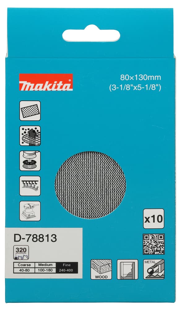 Makita 牧田 D-78813 網砂紙 80X130MM A320