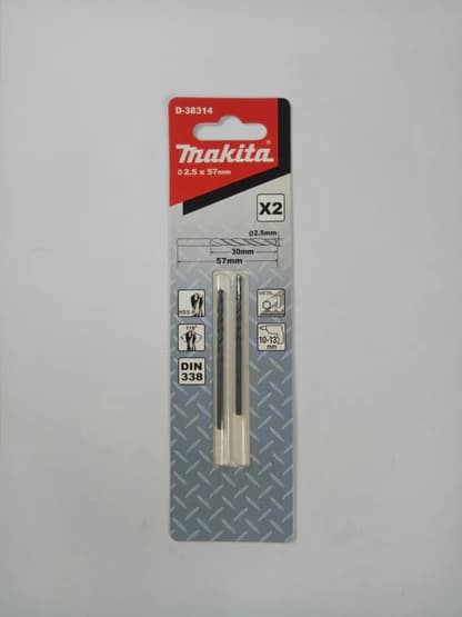 Makita 牧田 D-38314 HSS-R金屬鑽頭2.5mm(2支裝)