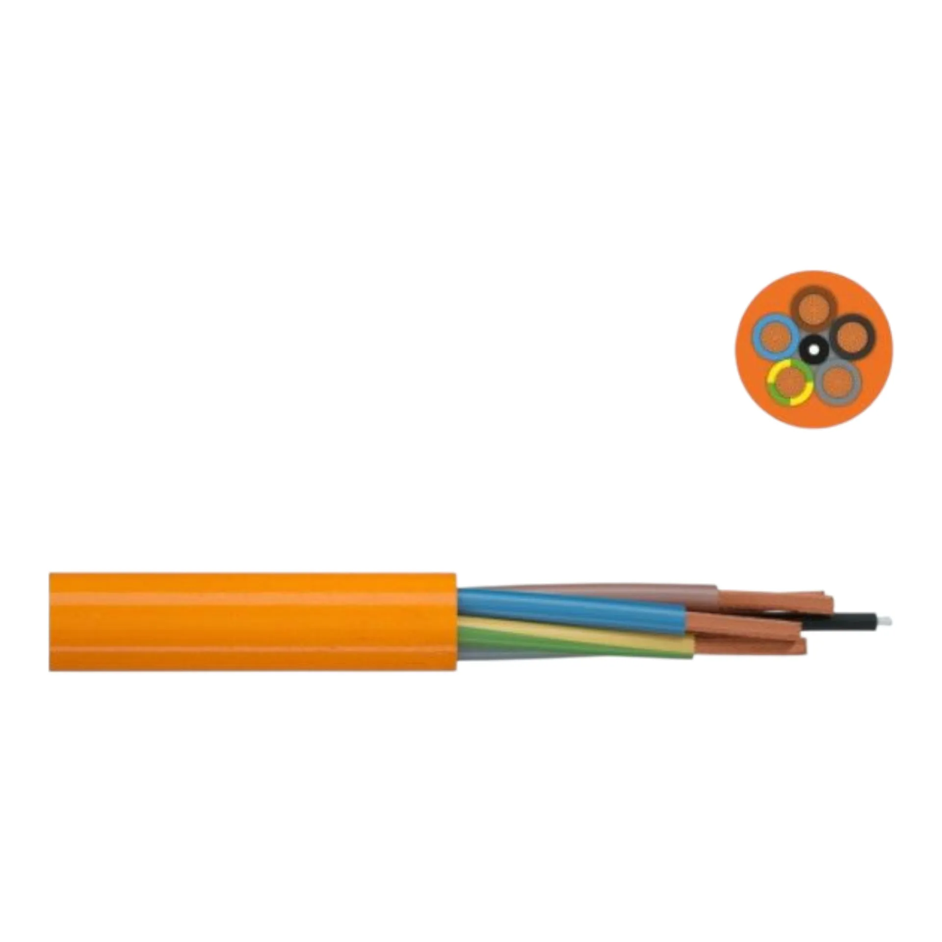 積高 XMRCO5150 橙色橡膠軟線(內部導線細節)
