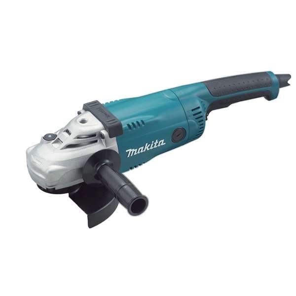 Makita 牧田 GA7020F 180mm 角向磨光機產品圖,白色背景側面全機視圖