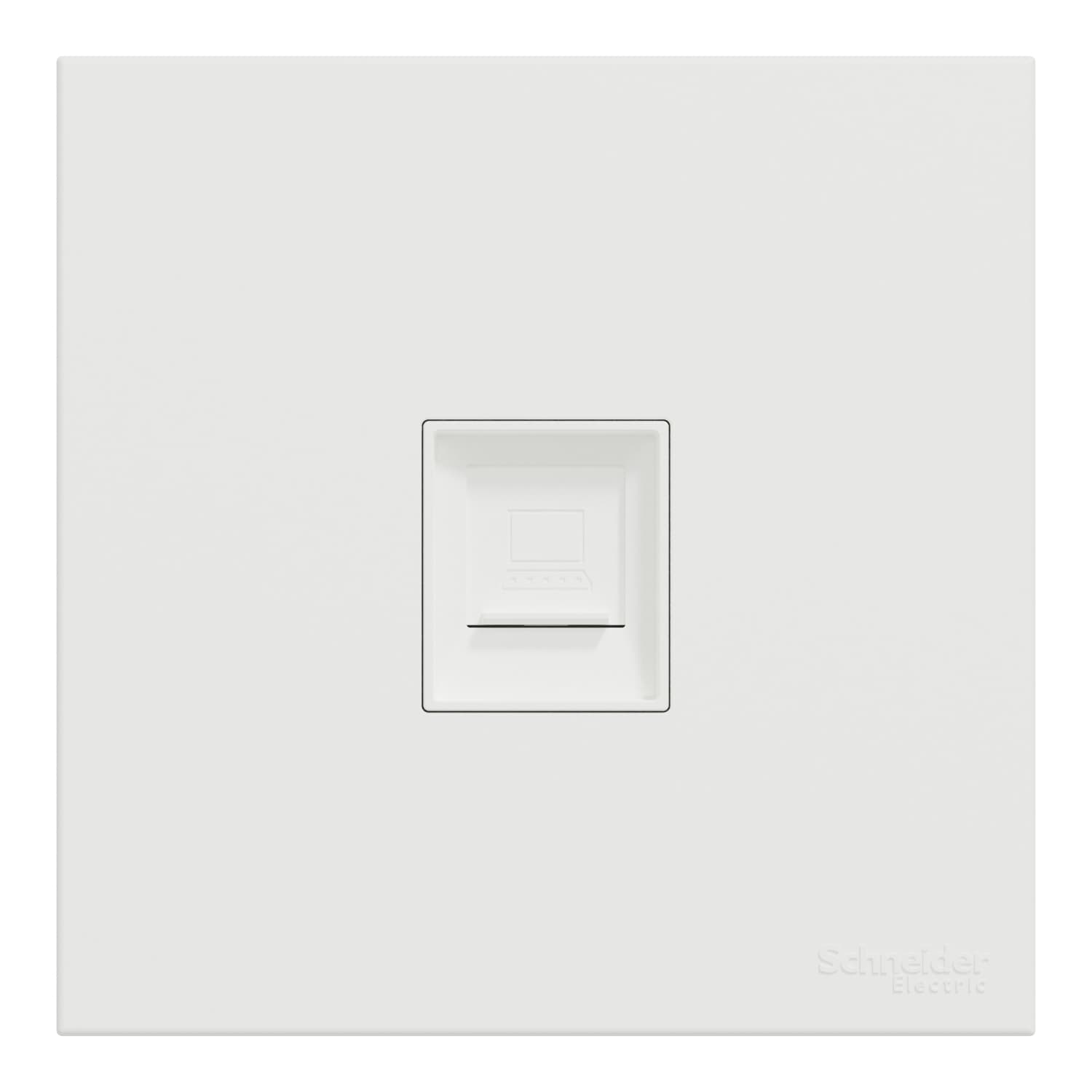 Schneider 施耐德電氣 AvatarOn C 奐然 單位RJ45 5e類數據插座, Keystone面板備防塵活門 E8731RJS5_WE(搪瓷白)香港行貨