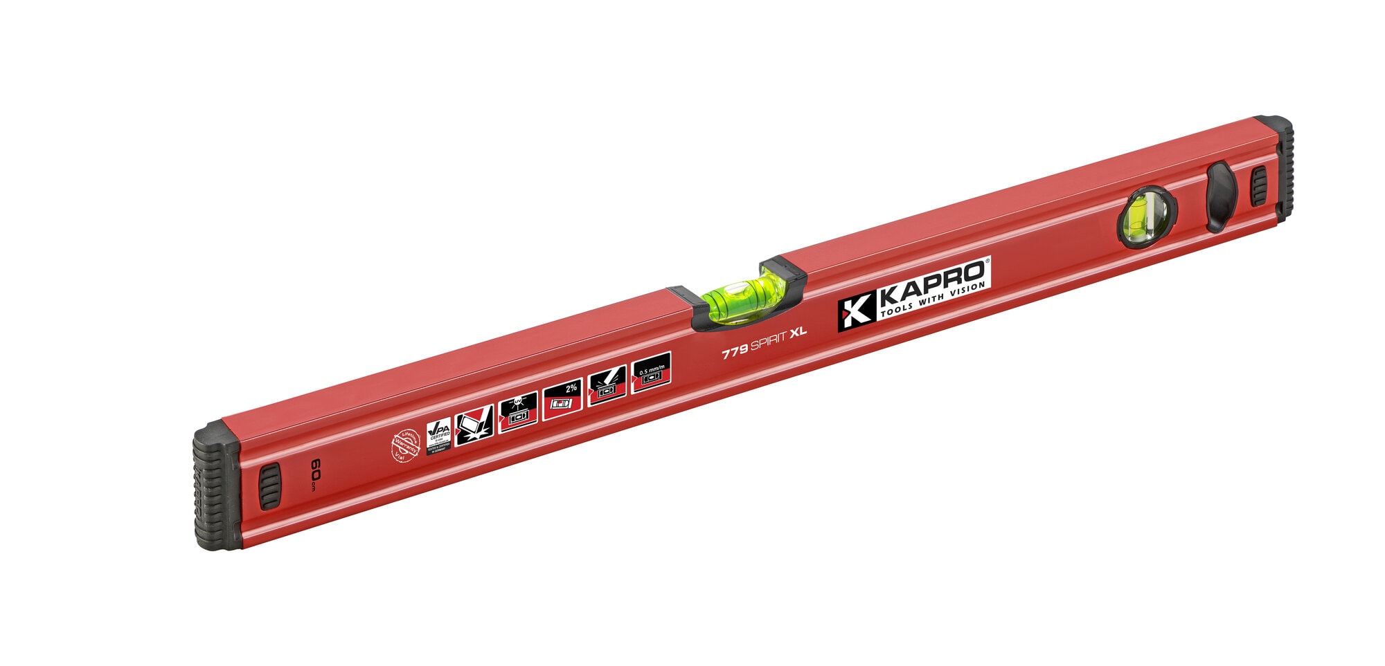 KAPRO 779 紅色平水尺(斜角全貌)