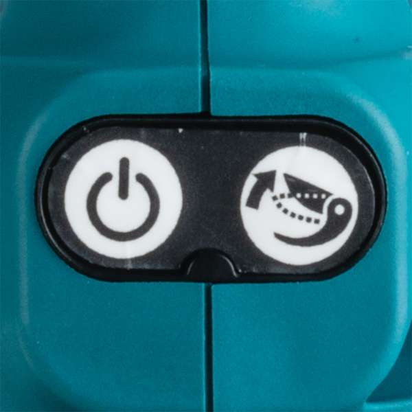 Makita 牧田 UP100DZ 機身按鈕特寫:電源開關及刀片開合角度切換鍵
