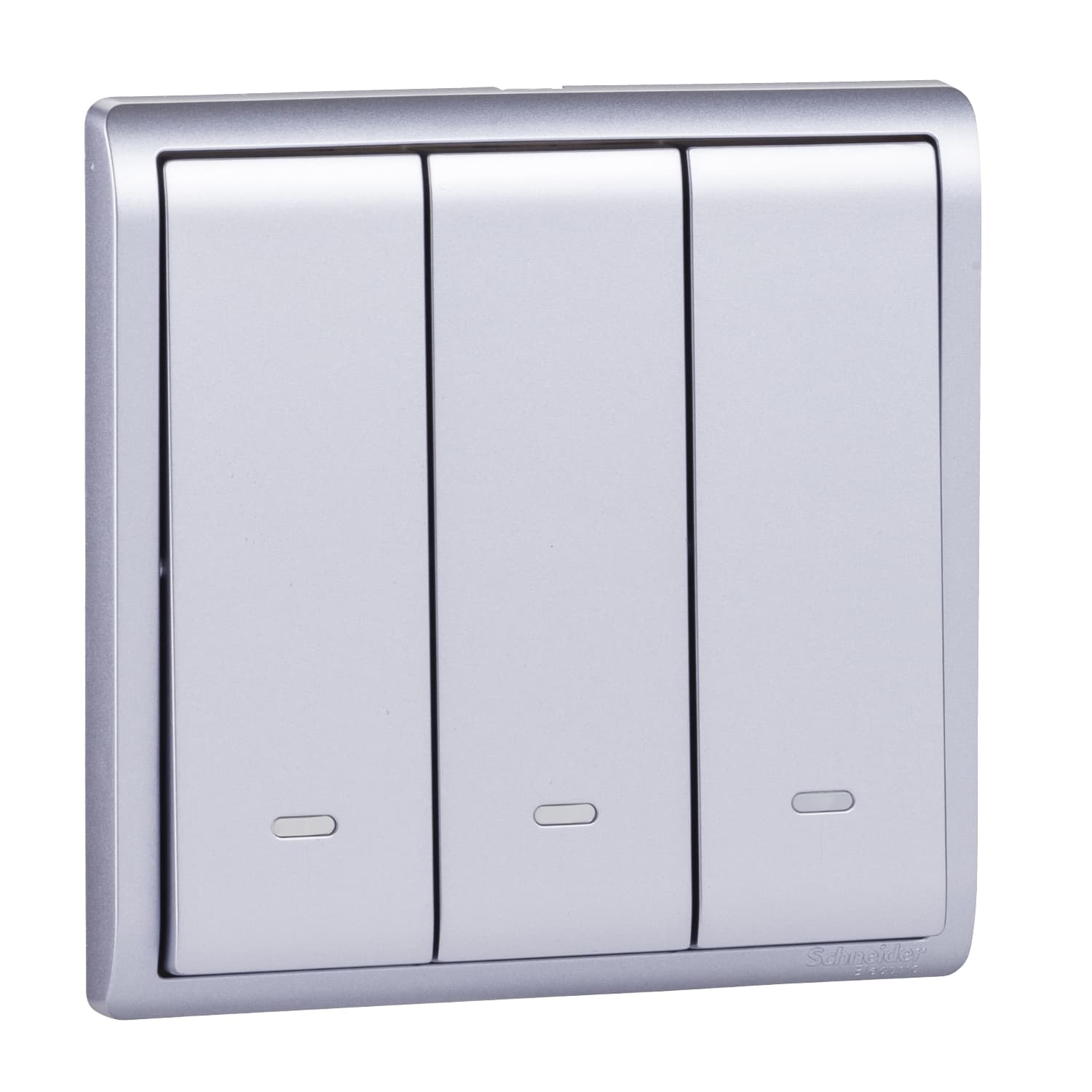 Schneider 施耐德電氣 Pieno 丰尚 16AX 三位單控開關掣連螢光指示 E8233L1F_LS(薰衣草銀)香港行貨