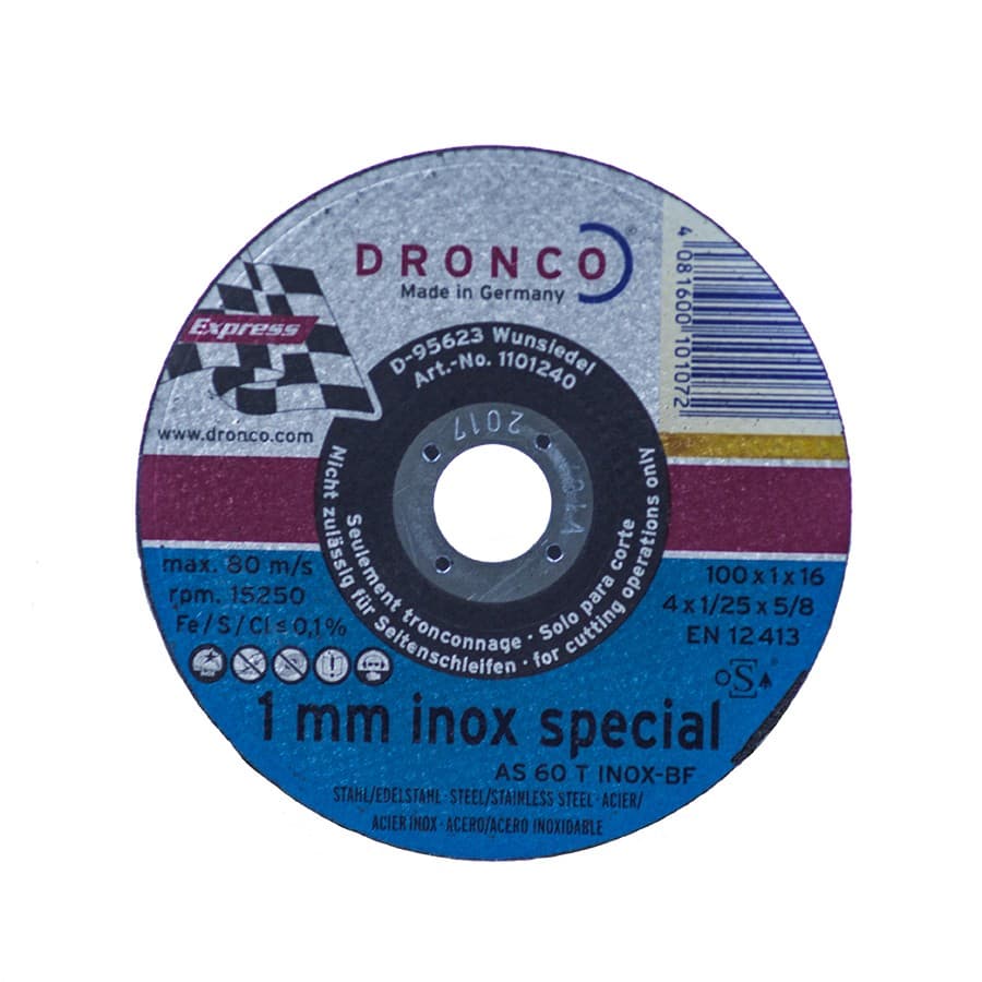 DRONCO DROCD0S4 4" 不銹鋼咭碟 (切割片) 100x1.0x16.0