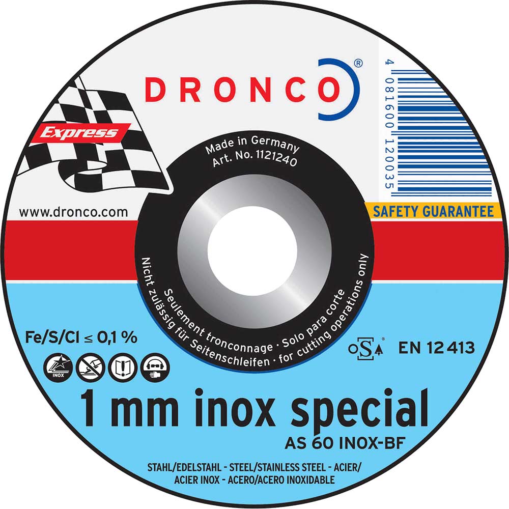 DRONCO DROCD0S4 4吋不銹鋼切割片(正面)