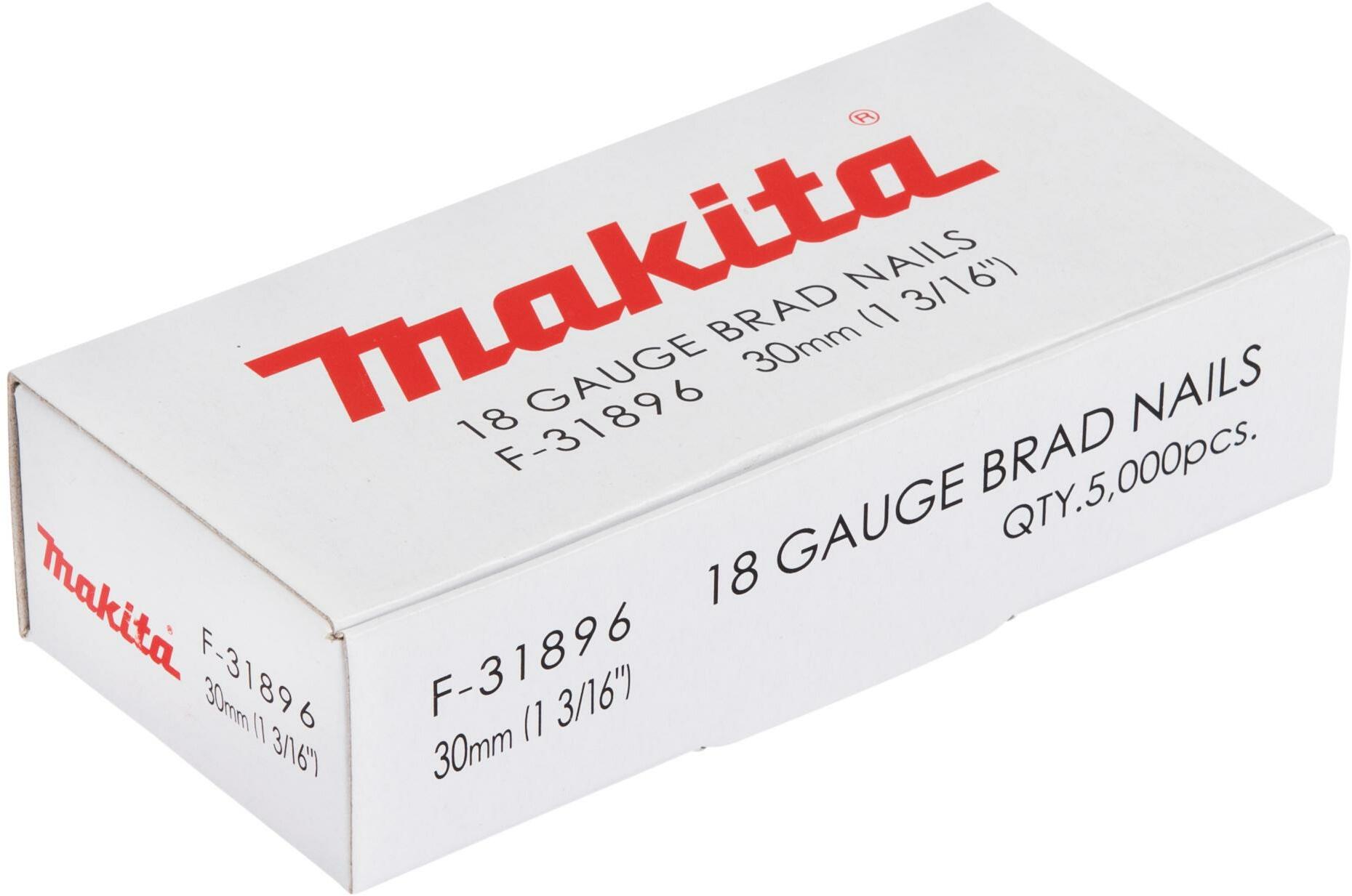 Makita F-31896 18號釘30mm 5000支/盒包裝(斜角)