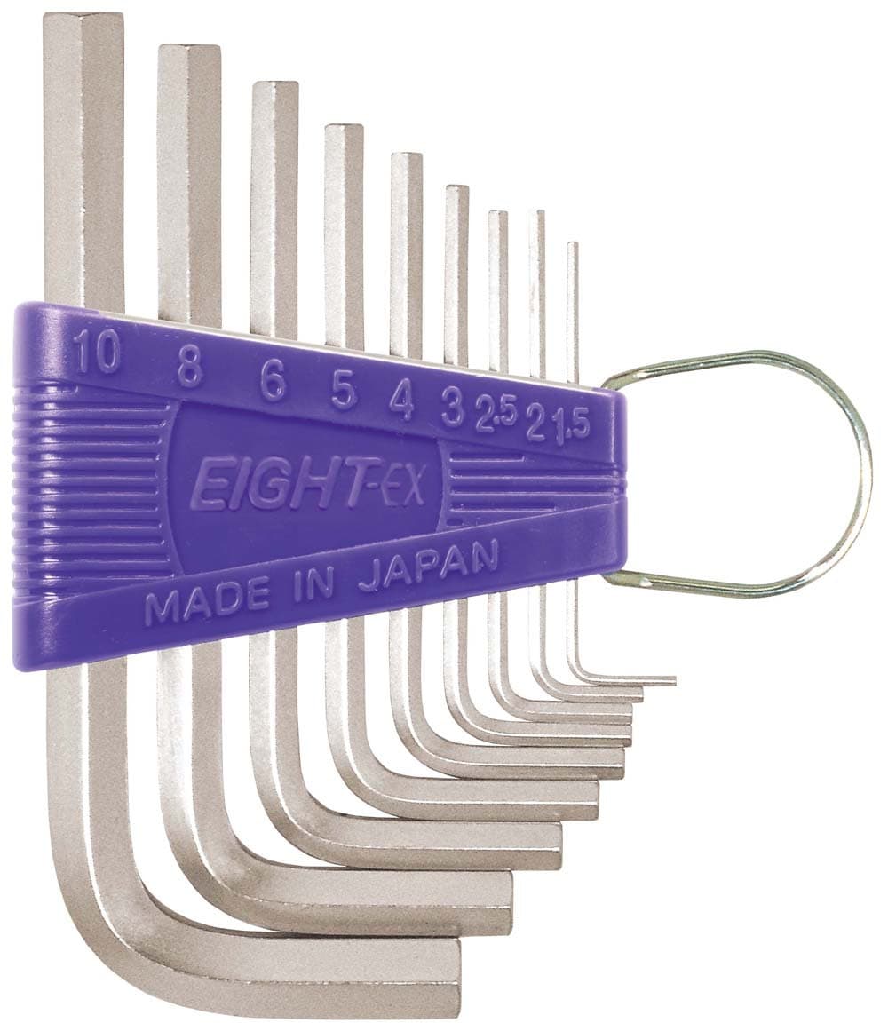 EIGHT 八牌 RS-9 白叻六角匙套裝 1.5-10mm (9枝裝)