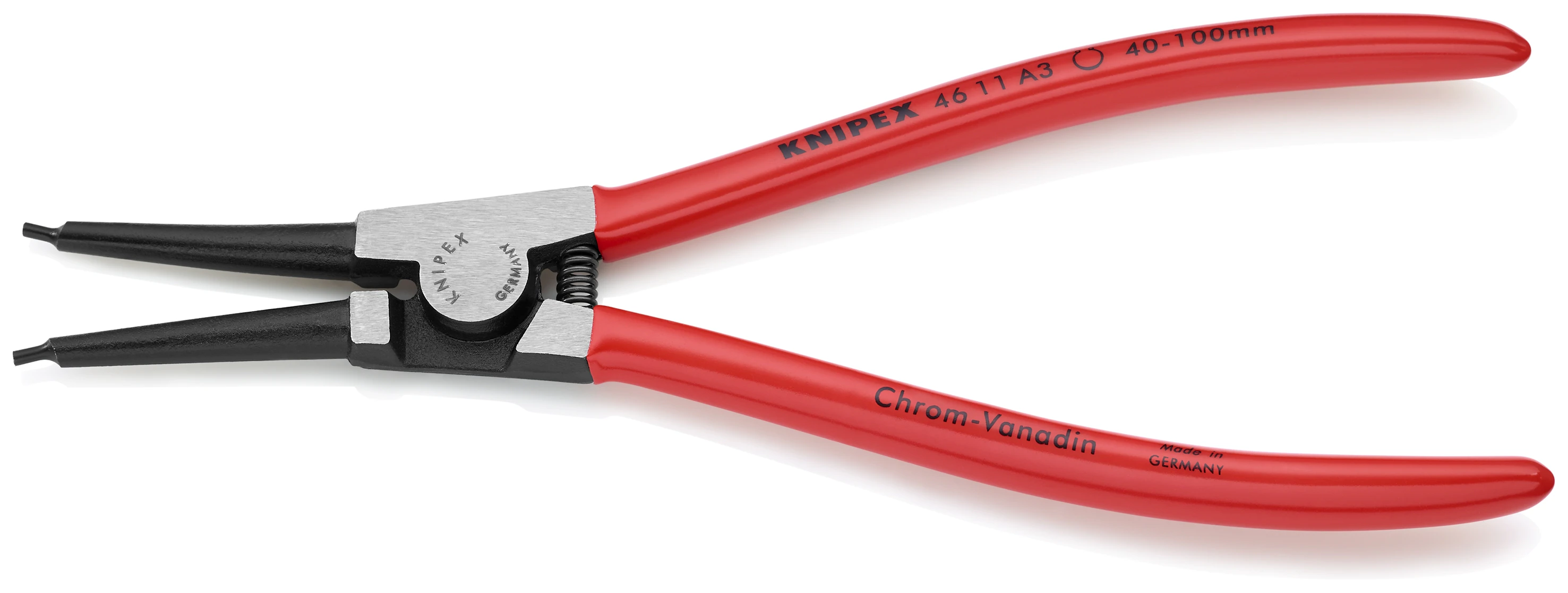 KNIPEX 46 11 A3 外直介子鉗(四分之三側面)