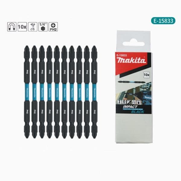Makita 牧田 E-15833 IMPACT BLACK雙錐頭110 (10件)