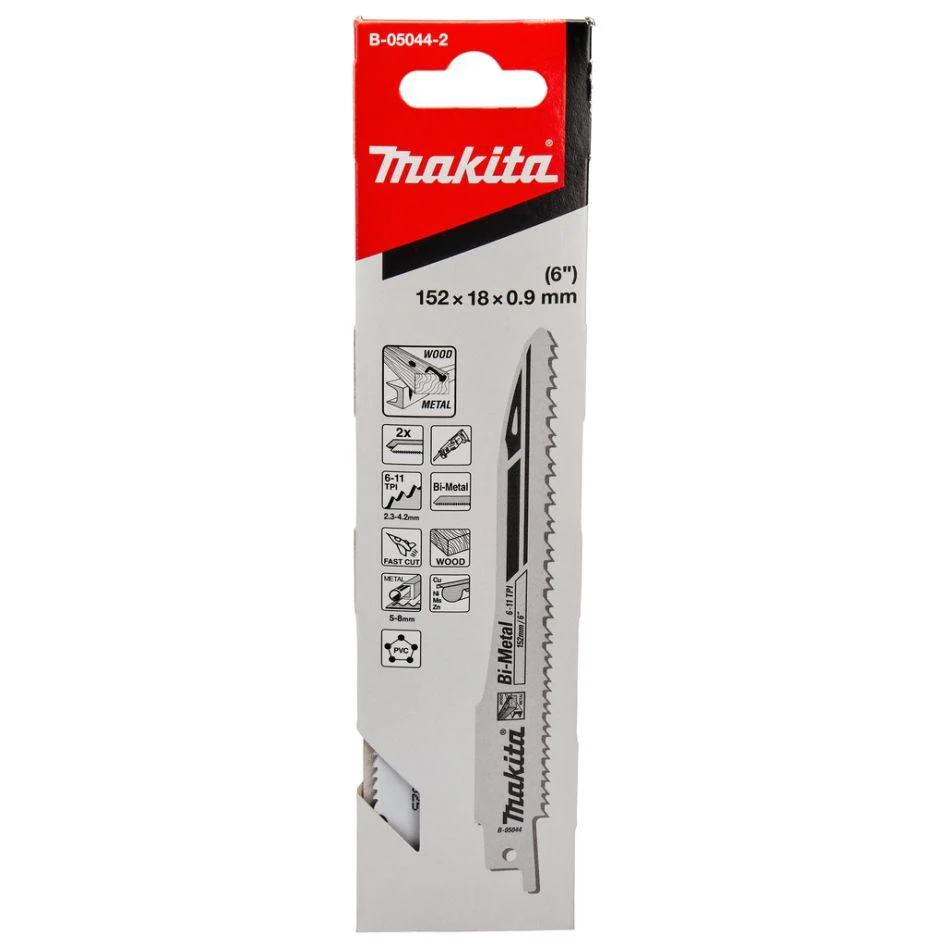 Makita B-05044 往復鋸片152MM 6-11 TPI(包裝正面)