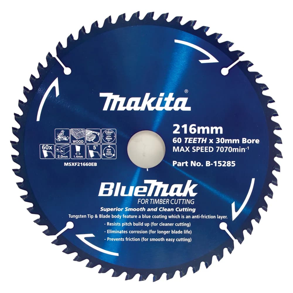 Makita 牧田 B-15285 硬質合金鋸片216X30X60T