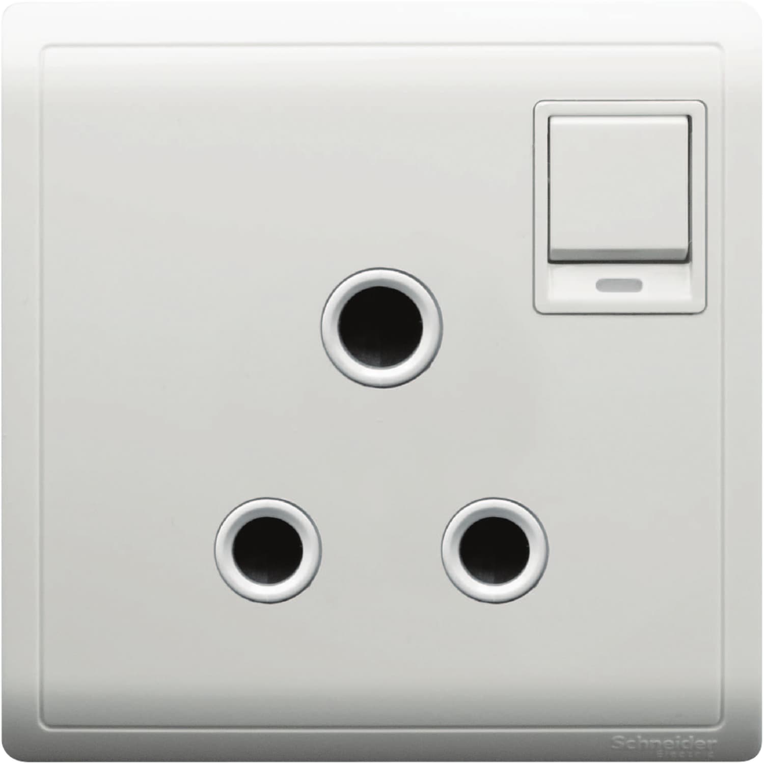 Schneider 施耐德電氣 Pieno 丰尚 15A 單位三腳圓頭有掣插座連指示燈 E8215_15N_WE(白)香港行貨