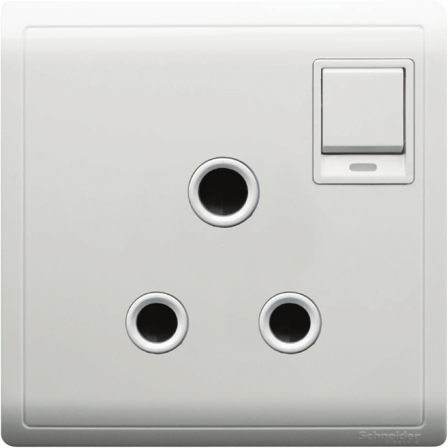 Schneider 施耐德 Pieno 丰尚 15A 單位三腳圓頭有掣插座連指示燈(白)E8215_15N_WE