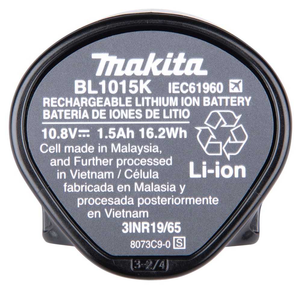牧田 BL1015K 10.8V 鋰電池標籤細節