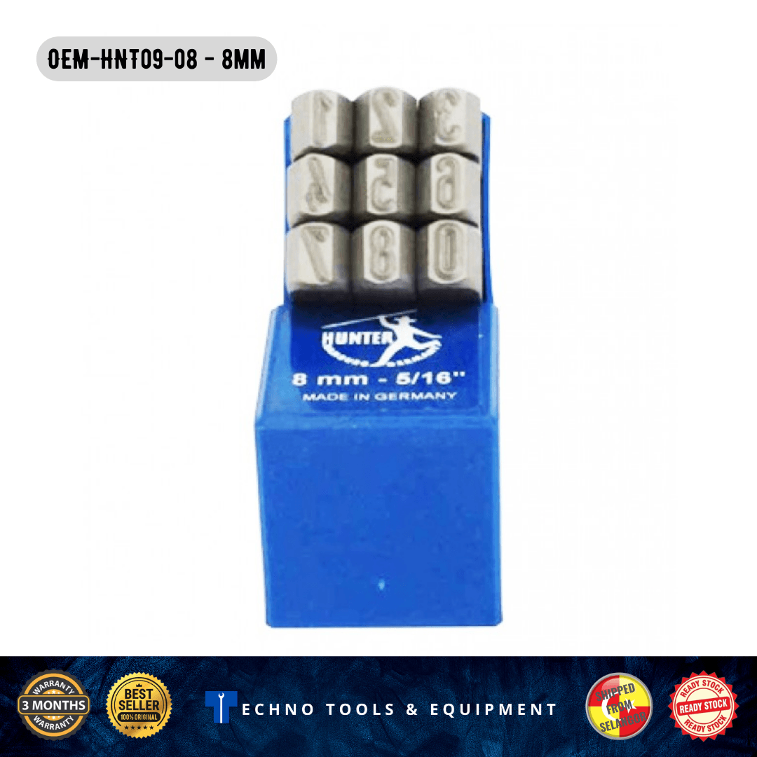 HUNTER HUNNP008 8mm 數字鋼字鑿(正面)