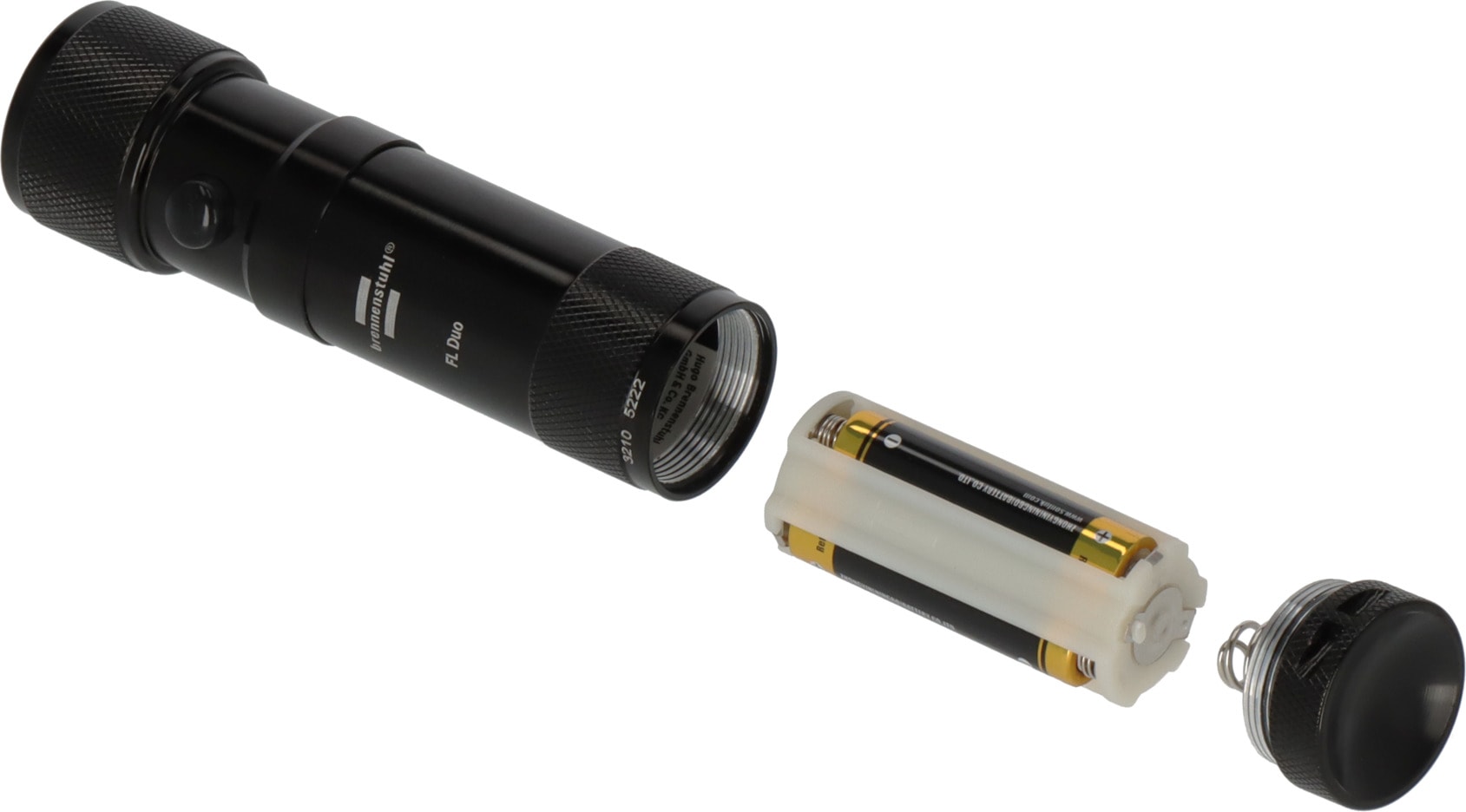 BRENNENSTUHL FL Duo 鐳射點LED電筒(電池倉細節)