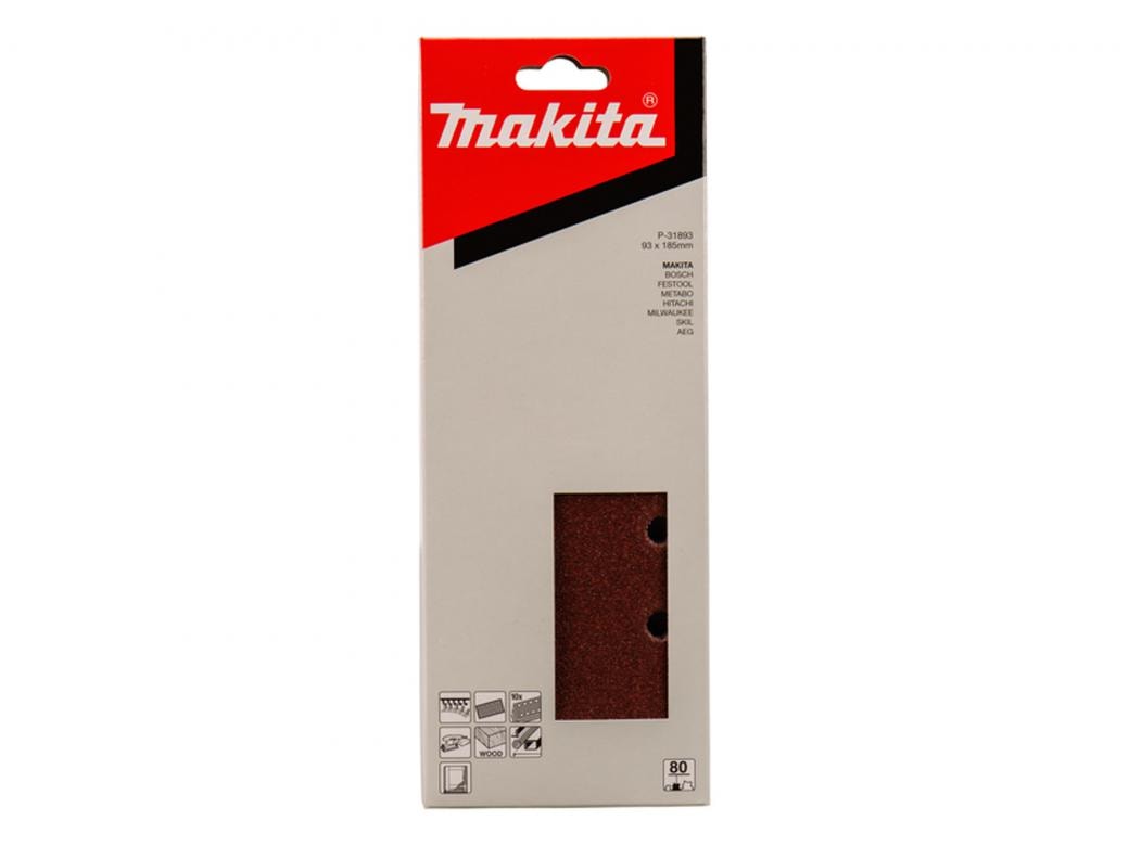 Makita P-31893 砂紙(魔術貼)93x185mm G80(包裝)