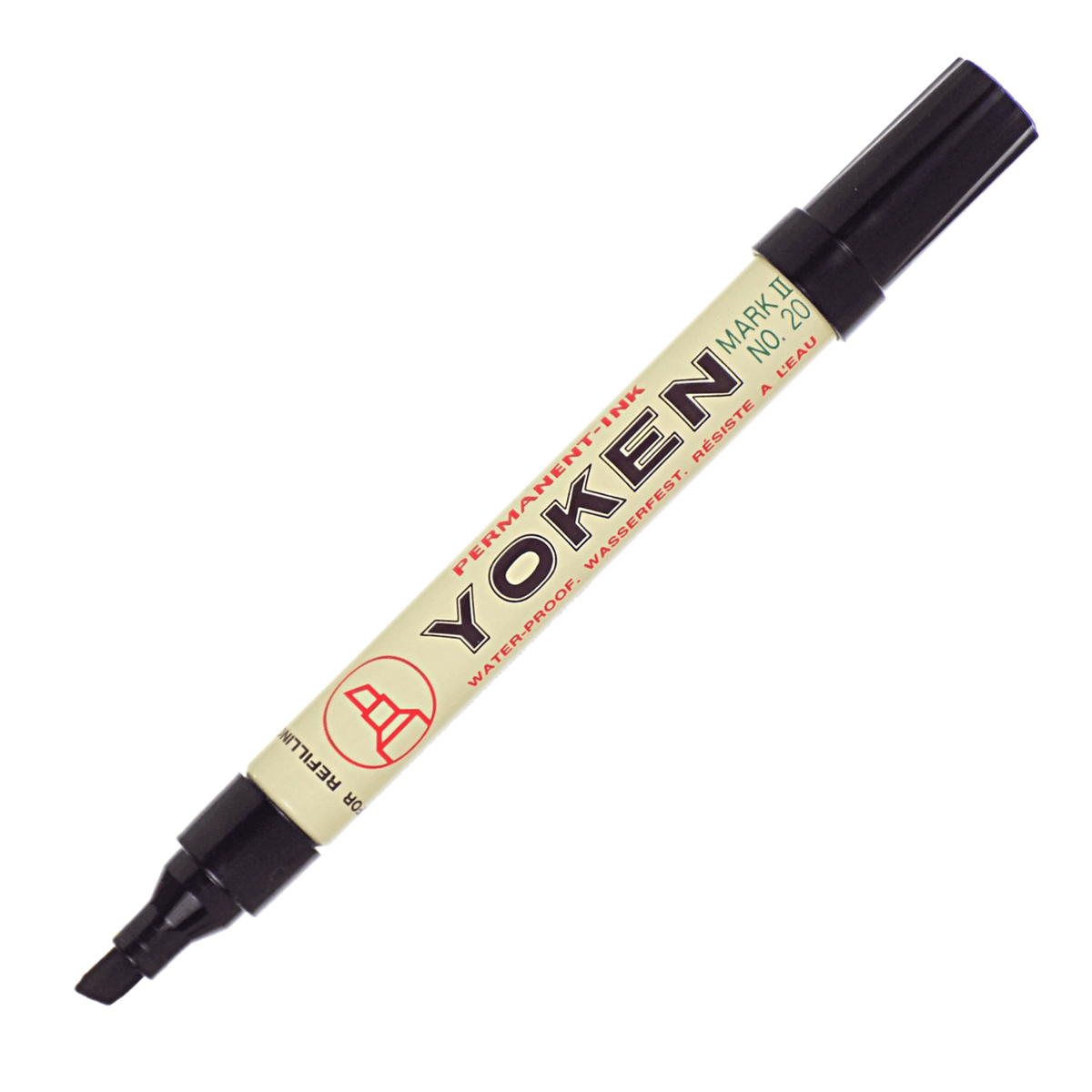 YOKEN No.20 箱頭筆 黑色(四分之三側面)