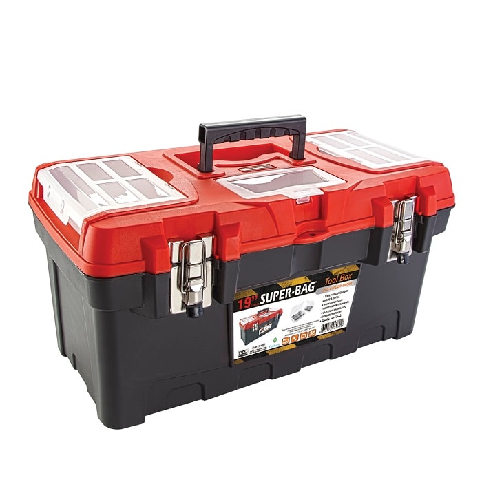 SUPER-BAG ASR-4006 19吋紅黑鐵扣工具箱(斜面)