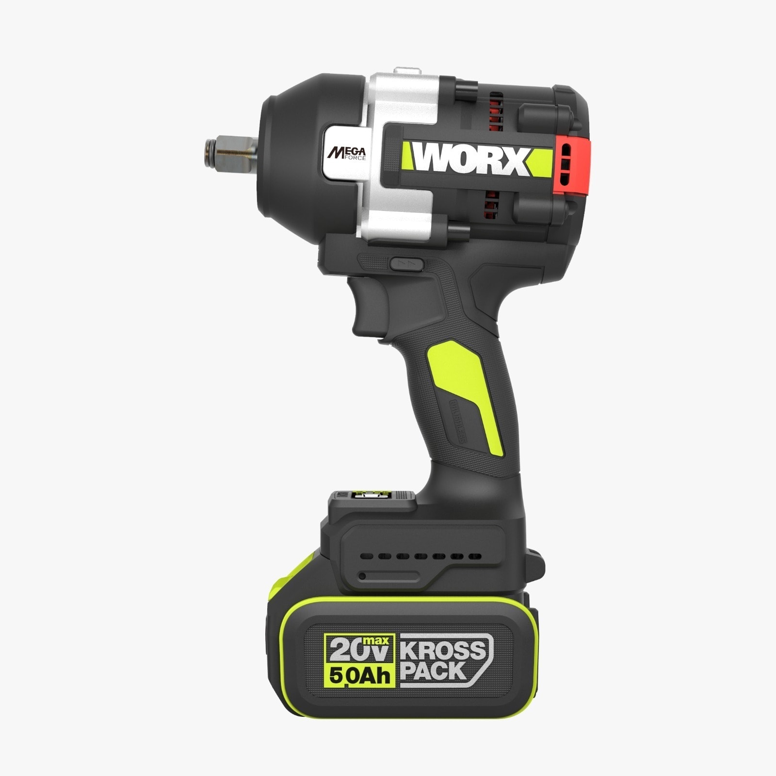 WORX 威克士 WU271.2 20V 無刷1000牛頓米衝擊扳手,配 20V 5.0Ah KROSS PACK 鋰電池