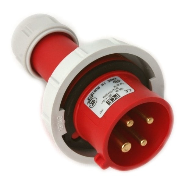 PCE 0142 工業防水插頭 16A 380V 4針 IP67(三側面)