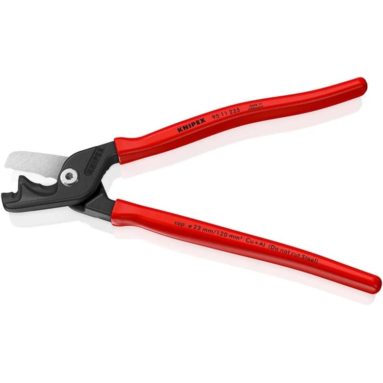 KNIPEX 紅膠柄 電纜剪 225mm