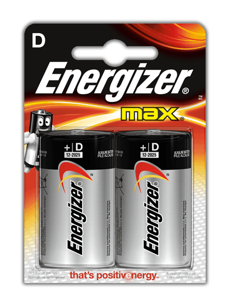 勁量 E95BP2 MAX 鹼性電芯 D 2枚裝(正面)