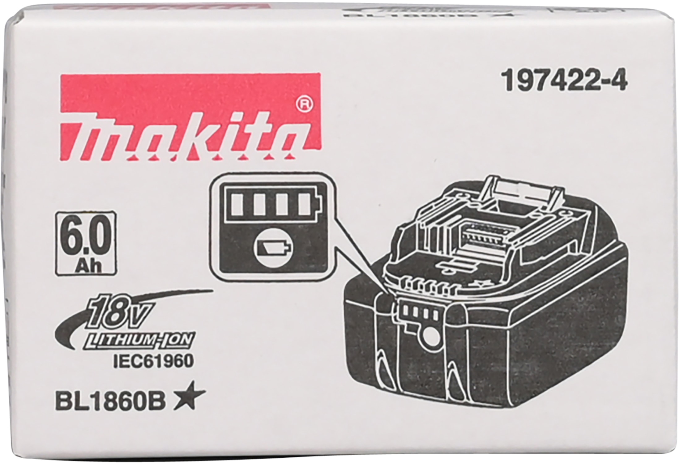 Makita BL1860B 18V 6.0Ah 鋰電池(包裝盒)