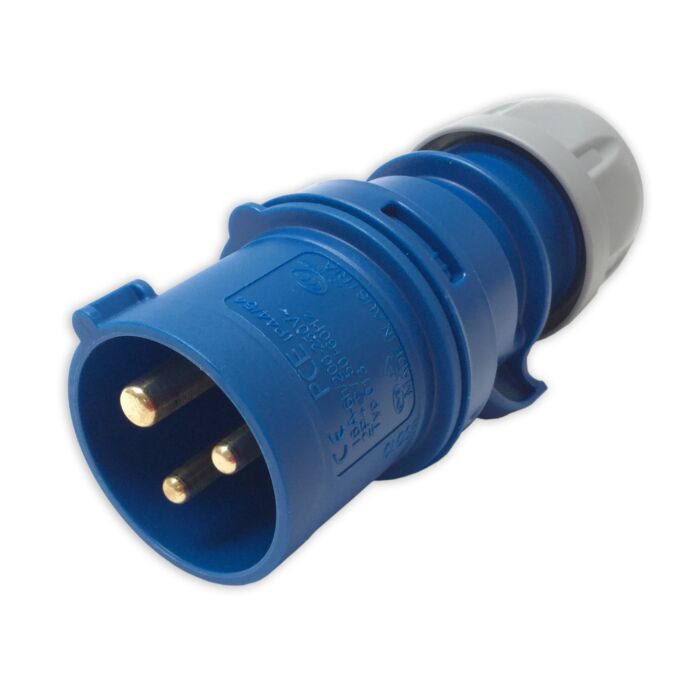 PCE 013-6 工業插頭 16A 3針 220V(正面)