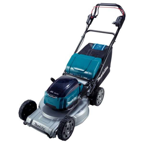 Makita 牧田 DLM533Z 18Vx2 充電式自走剪草機正面全機照,配 70L 集草箱