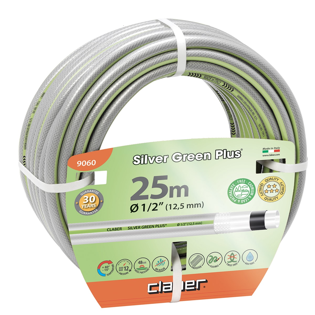 CLABER 9060 Silver Green Plus 25米花園喉(正面)