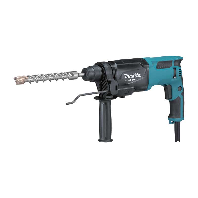 Makita 牧田 M8701ZB 電錘另一角度,已裝上 SDS-Plus 鑽咀作示意(鑽咀不隨機附送)
