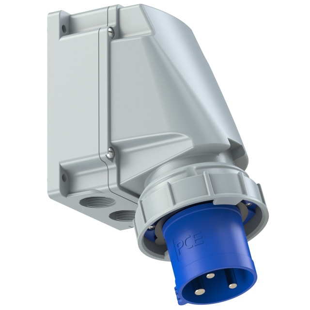 PCE 533 工業防水直入牆盤面插座 63A 220V 3針 IP67(斜角)