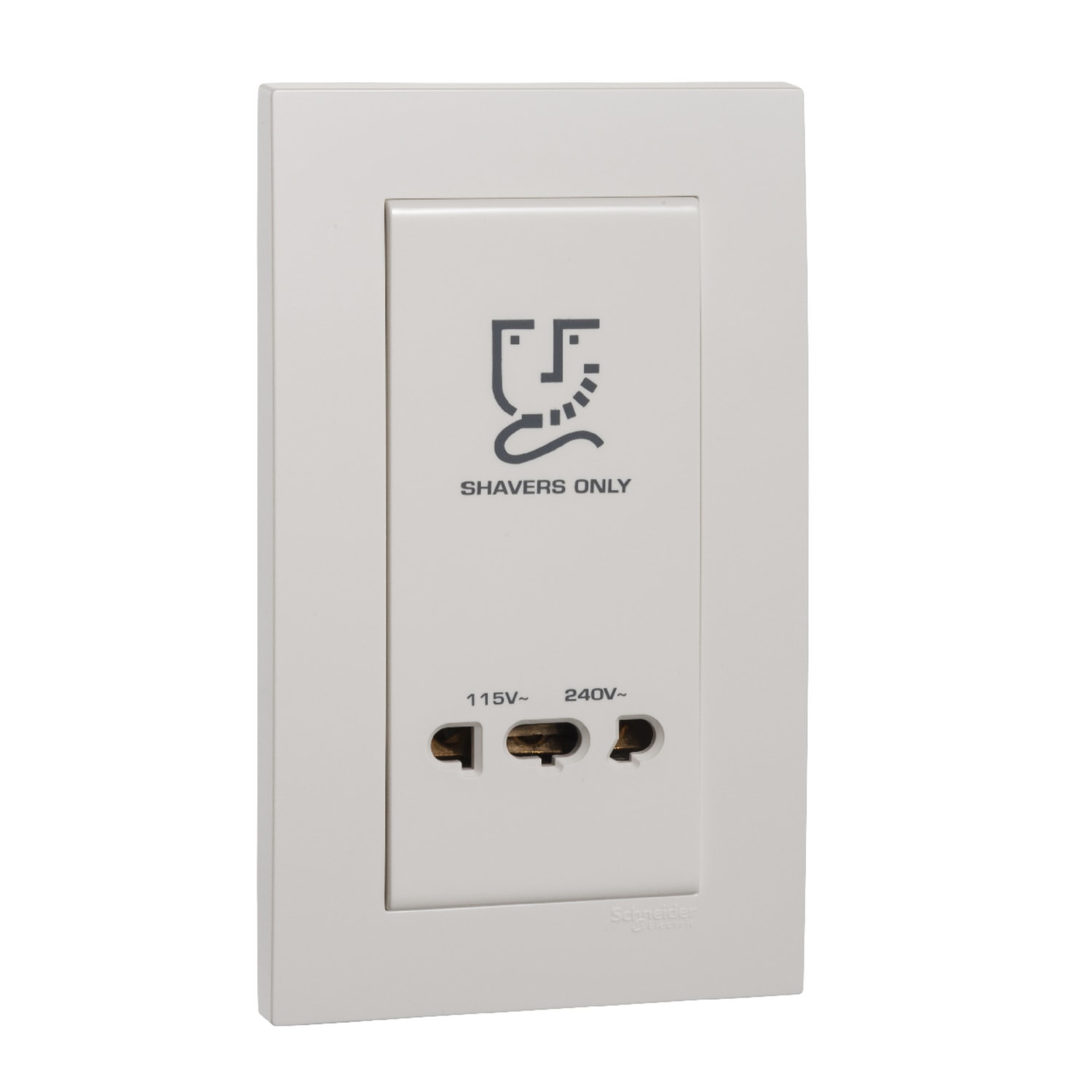 Schneider 施耐德 Vivace 元雅 鬚刨插座 115V/240V(酒店系列)(白色)KBT727V_WE