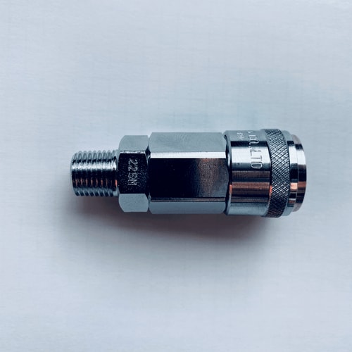 NKC Y-22SM 一觸式快速風喉喼輪 母外牙 1/4"(正面)