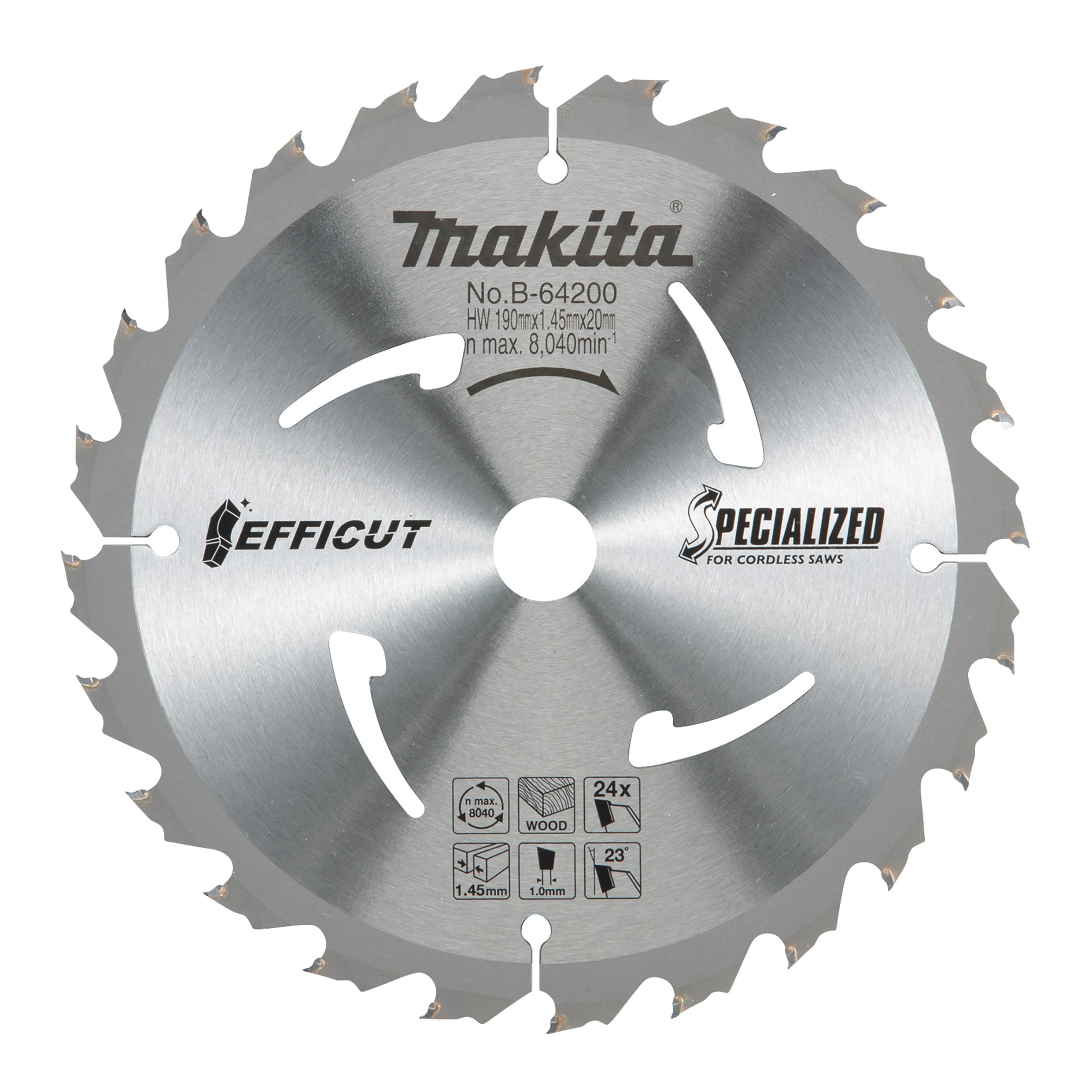 Makita 牧田 B-64200 硬質合金鋸片 190X20X24T