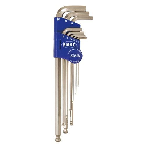 八牌 BHS-9 公制白叻波頭匙套裝 9枝裝 1.5-10mm(斜角)