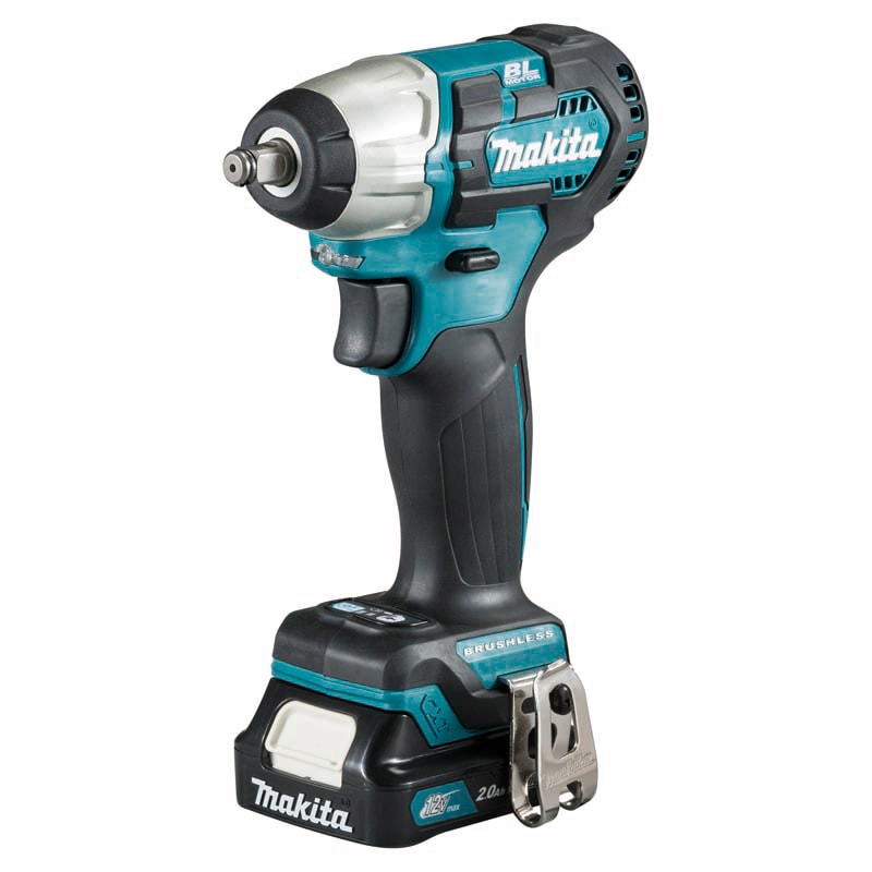 Makita 牧田 TW160DSAE 12V max CXT 無碳刷充電扳手,配 2.0Ah 鋰電池及皮帶掛鈎
