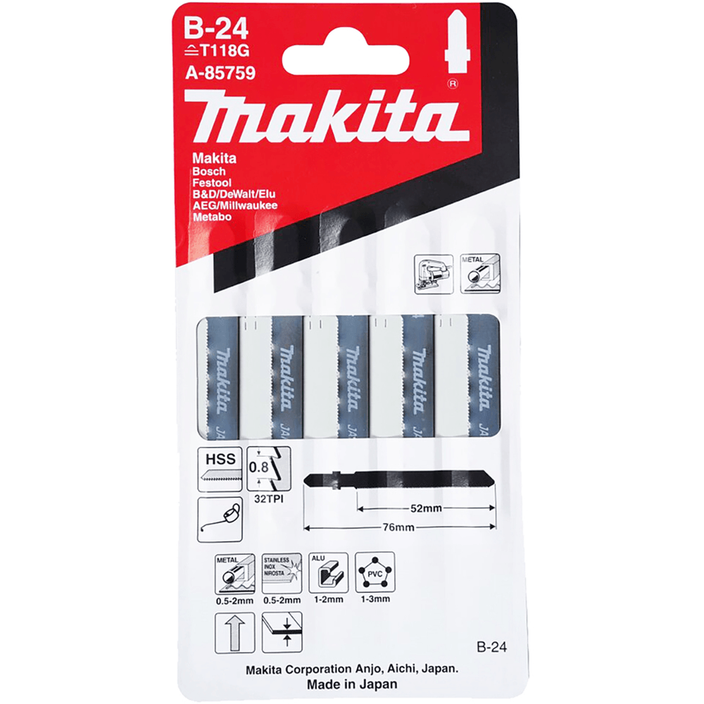 Makita A-85759 B-24 曲線鋸片包裝正面