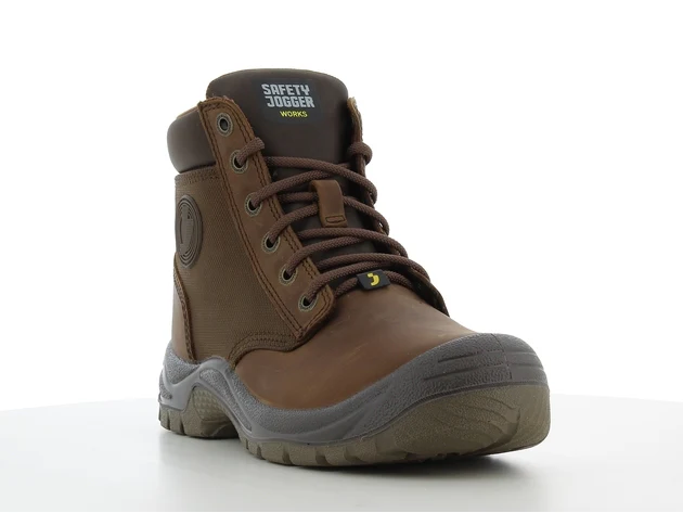 SAFETY JOGGER DAKAR 啡色安全鞋(正面)