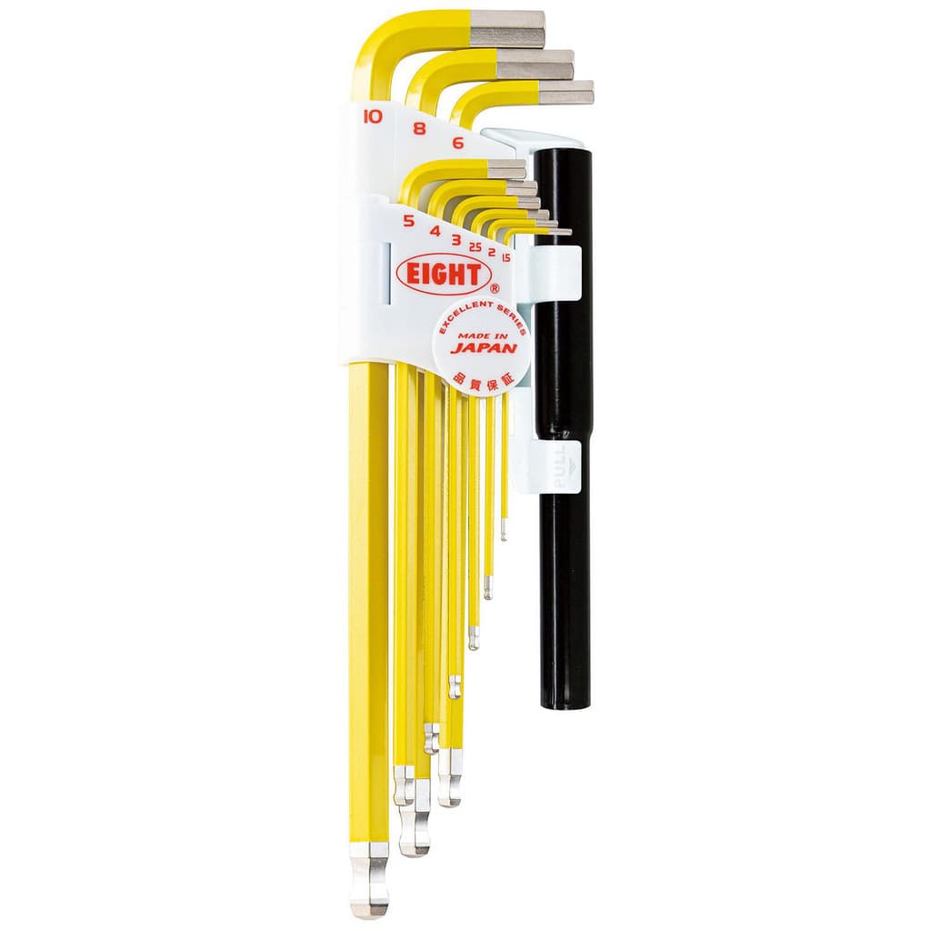 Nickel-plated hex key set RS-13ZD (13pcs, imperial)
