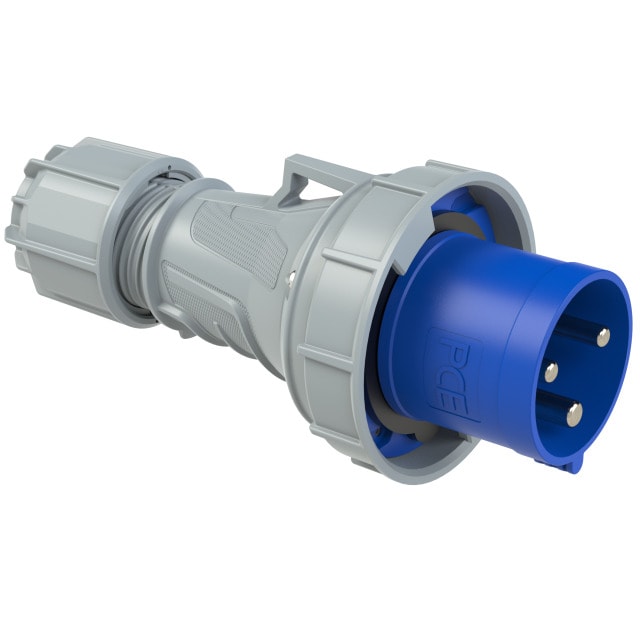 PCE 033 工業防水插頭 63A 220V 3針 IP67(三quarter)