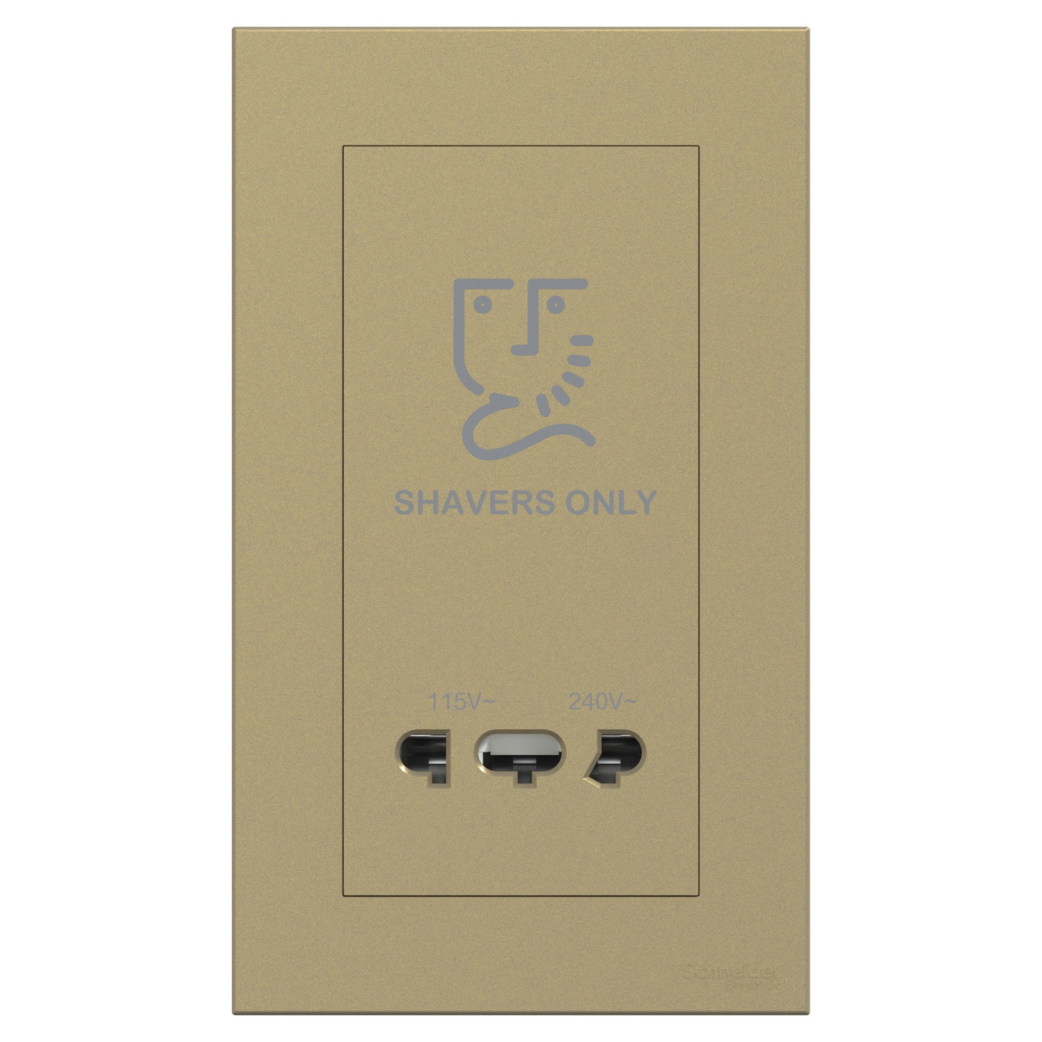 Schneider 施耐德 AvatarOn C 奐然 鬚刨插座 115V/240V(沉醉金)