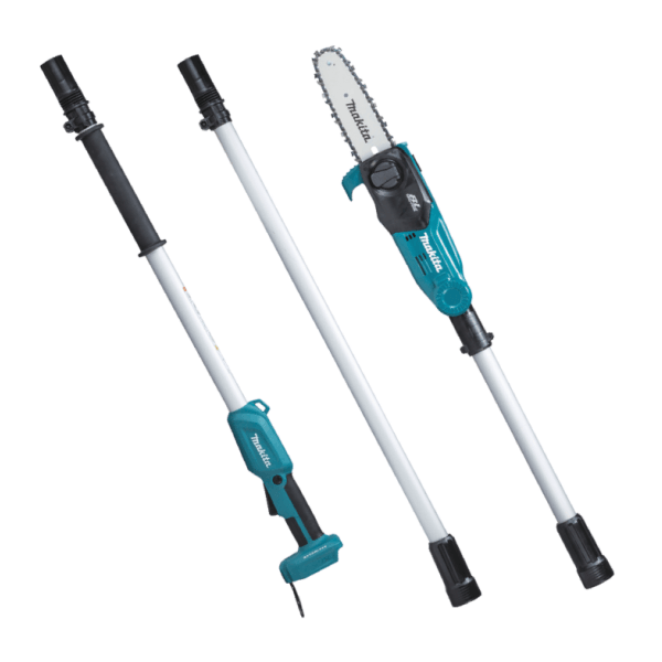 Makita DUA200Z 高枝鏈鋸分拆後的鋸頭、伸縮桿及主機部件