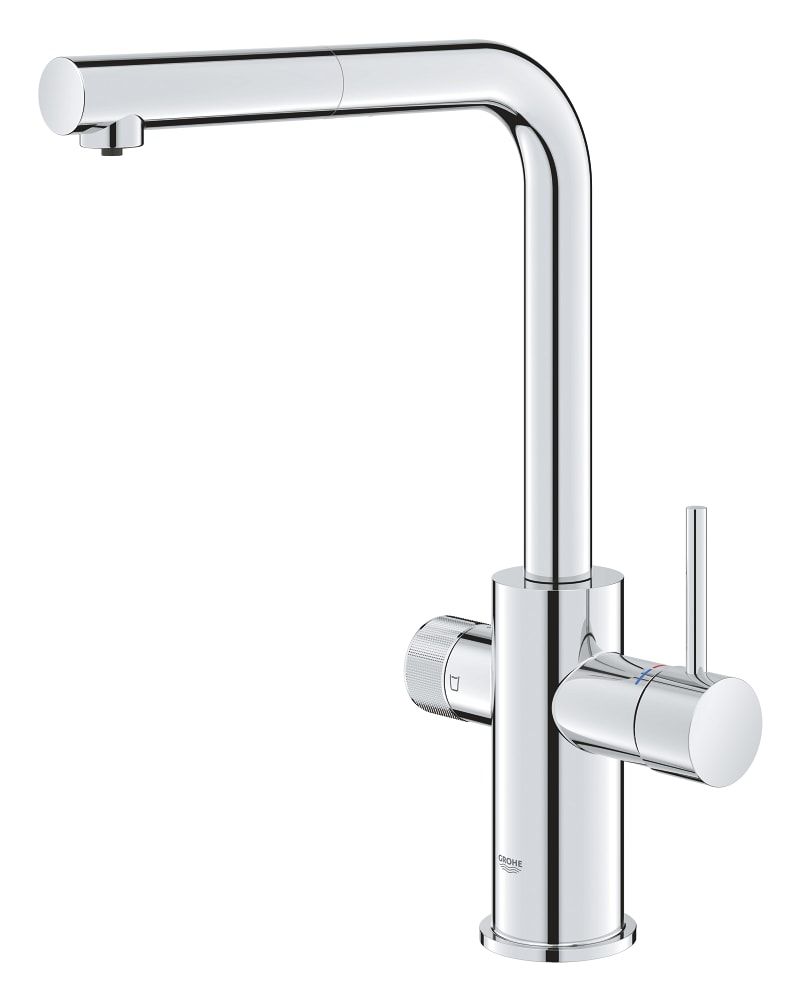 GROHE 30590000 鉻銀色濾水廚房龍頭背面