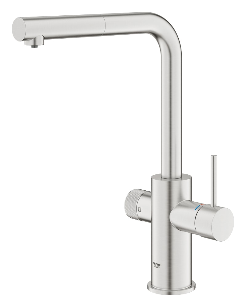 GROHE 30590DC0 砂鋼色濾水廚房龍頭背面