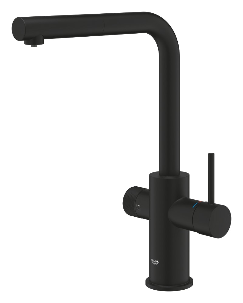 GROHE 30590KF0 啞黑色濾水廚房龍頭背面