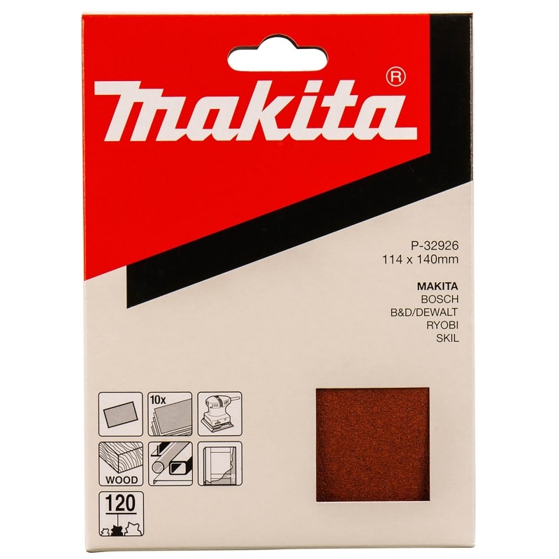 Makita P-32926 砂紙 114x140mm G120 包裝(正面)